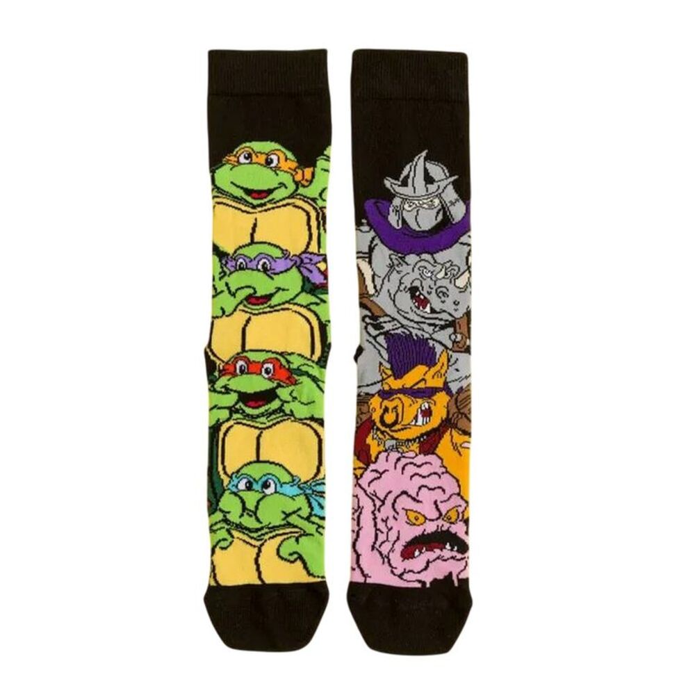 Teenage Mutant Ninja Turtles Unisex Adult Heroes And Villains Crew Socks / Multi